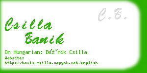 csilla banik business card